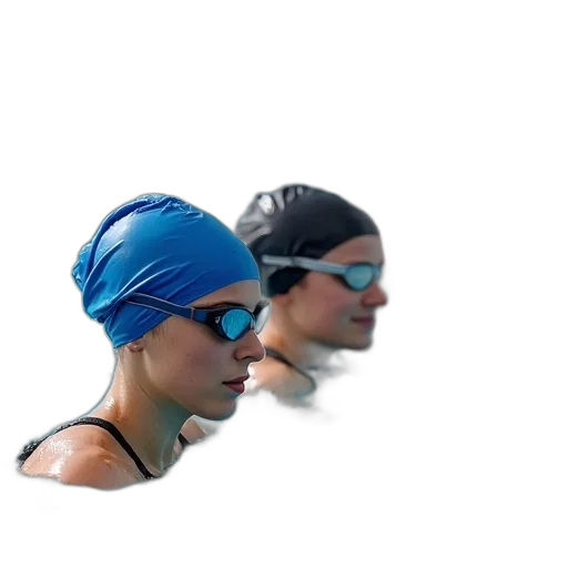 mask, face, photorealistic, 3d render, vaporwave, underwater, group, four transparent PNG cut-out