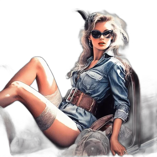 jacket, comic book art, concept art, fantasy art transparent PNG cut-out