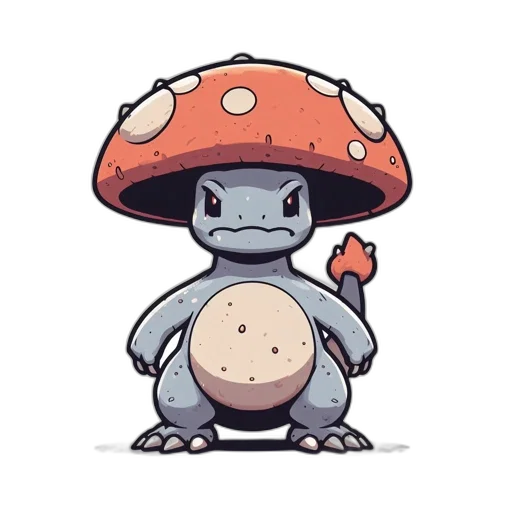 hat, creature, umbrella, food, pixel art, concept art, fantasy art, watercolor transparent PNG cut-out