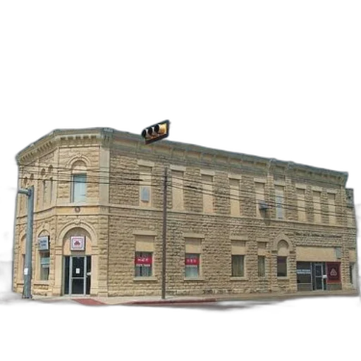 building, staff, car, furniture, 3d render, photorealistic, concept art, city street transparent PNG cut-out