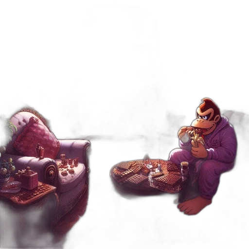 creature, shoes, furniture, food, concept art, 3d render, watercolor, comic book art transparent PNG cut-out