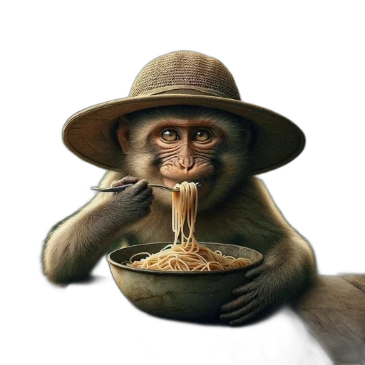 hat, food, animal, creature, photorealistic, concept art, 3d render, oil painting transparent PNG cut-out