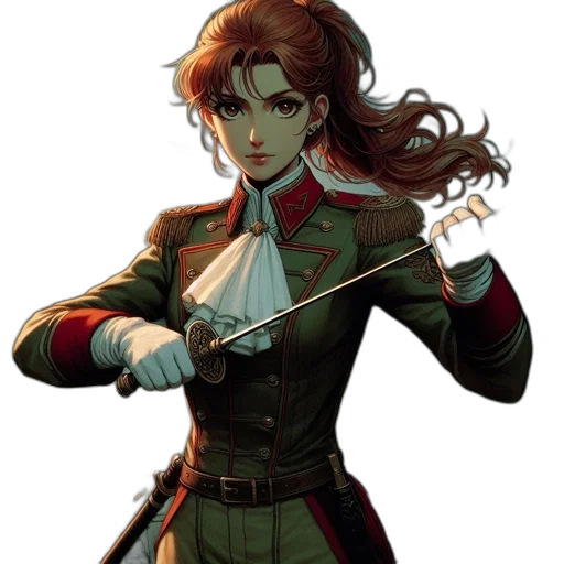 staff, weapon, sword, jacket, concept art, comic book art, fantasy art, pixel art transparent PNG cut-out