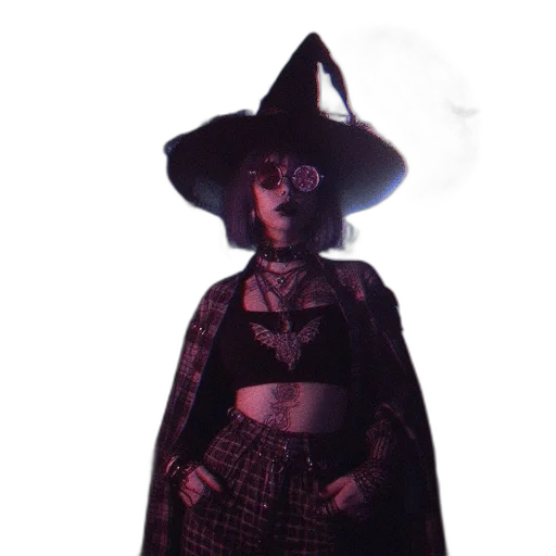 staff, dress, mask, hat, concept art, 3d render, fantasy art, pixel art transparent PNG cut-out