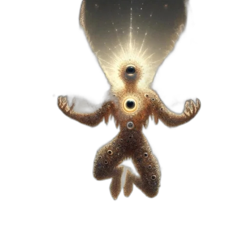 creature, staff, hair, mask, concept art, 3d render, fantasy art, pixel art transparent PNG cut-out