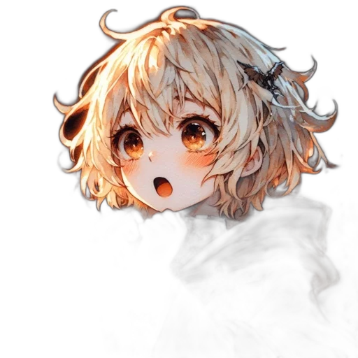 face, hair, mask, creature, anime, watercolor, pixel art, photorealistic transparent PNG cut-out