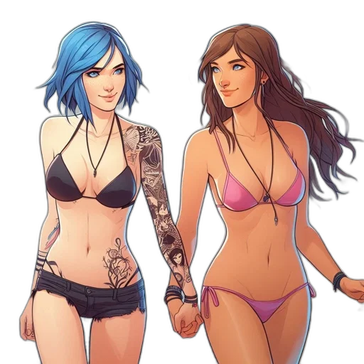 concept art, comic book art, fantasy art, cartoon, beach, blue, colorful, pastel transparent PNG cut-out