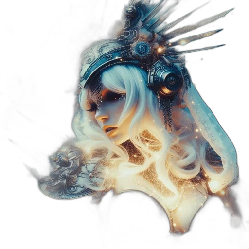 mask, dragon, creature, hair, concept art, fantasy art, photorealistic, cyberpunk transparent PNG cut-out