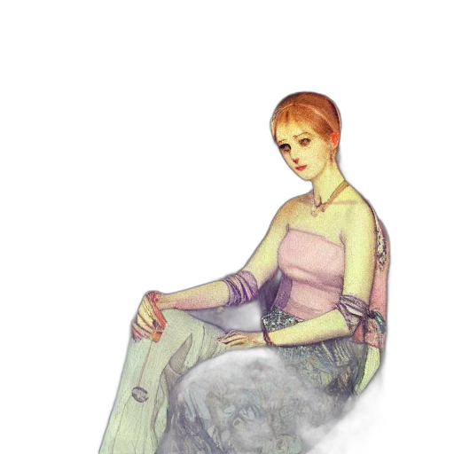 dress, staff, jewelry, robot transparent PNG cut-out