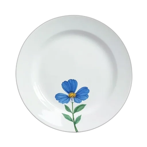 flower, food, jewelry, crown, photorealistic, 3d render, blue, white transparent PNG cut-out