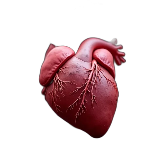 3d render, photorealistic, concept art, heart, disease, symptoms transparent PNG cut-out
