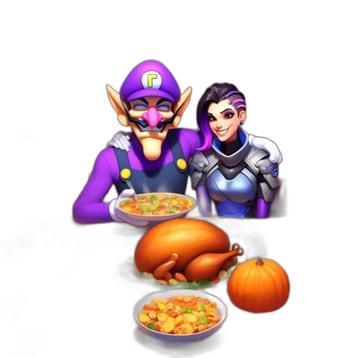 food, pixel art, concept art, 3d render, characters, different, franchises, gather transparent PNG cut-out