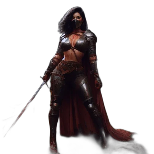 sword, staff, weapon, concept art, fantasy art, comic book art, 3d render, dark transparent PNG cut-out