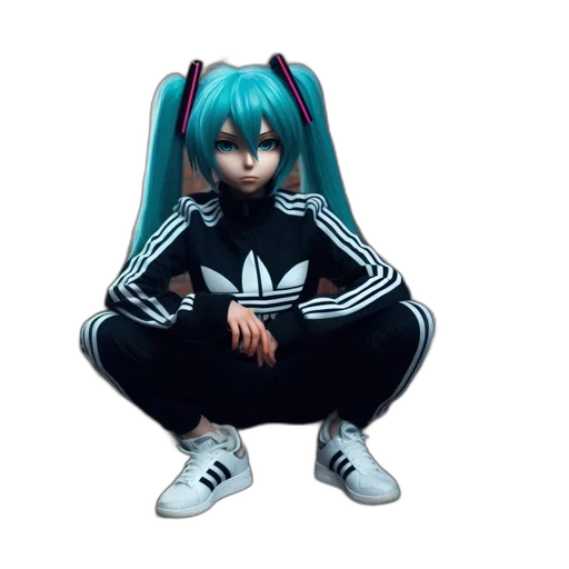 jacket, creature, robot, shoes, anime, vaporwave, 3d render, cyberpunk transparent PNG cut-out