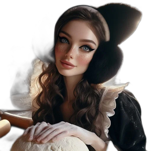 hat, dress, face, crown transparent PNG cut-out