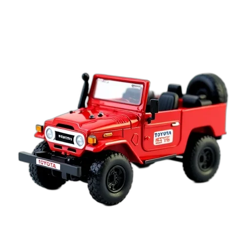 car, 3d render, red, toy, truck, black, tire, exhaust transparent PNG cut-out
