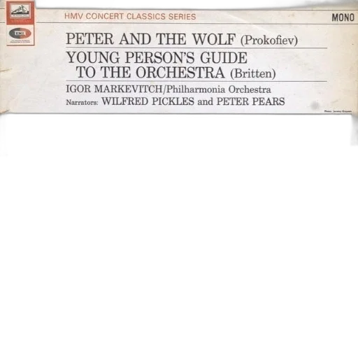 vintage, album, cover, peter, wolf, prokofiev, young, person transparent PNG cut-out