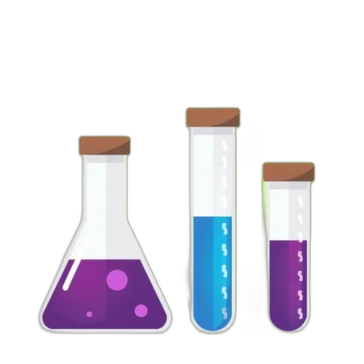 bottle, concept art, stylized, illustration, laboratory, setup, two, test transparent PNG cut-out