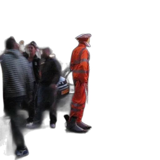 staff, car, robot, jacket, 3d render, concept art, photorealistic, city street transparent PNG cut-out