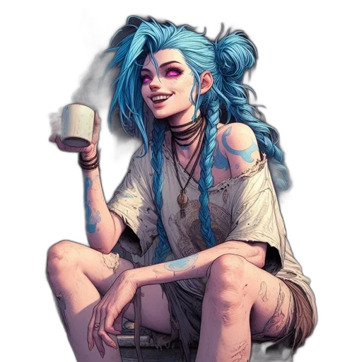 staff, fantasy art, concept art, comic book art, cyberpunk, blue, pastel, monochrome transparent PNG cut-out