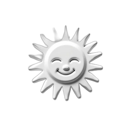 mask, flower, face, staff, 3d render, white, three-dimensional, sun-shaped transparent PNG cut-out