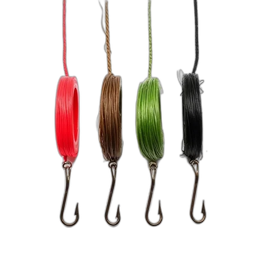 set, four, fishing, lines, different, colors, weights, displayed transparent PNG cut-out