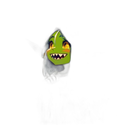 creature, dragon, mask, staff, pixel art, 3d render, concept art, photorealistic transparent PNG cut-out