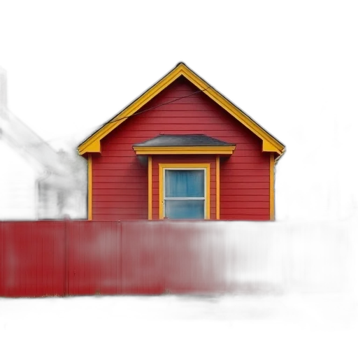 building, furniture, 3d render, photorealistic, concept art, fog, city street, red transparent PNG cut-out