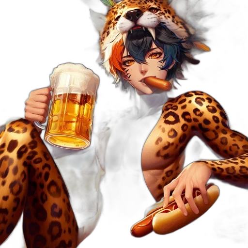 animal, creature, fantasy art, concept art, photorealistic, anime, anthropomorphic, figure transparent PNG cut-out