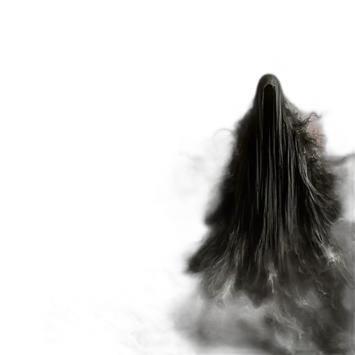 hair, creature, mask, dress, concept art, photorealistic, 3d render, fantasy art transparent PNG cut-out