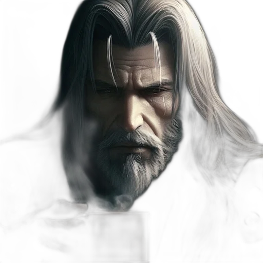 face, mask, sword, fantasy art, concept art, photorealistic, comic book art, fog transparent PNG cut-out