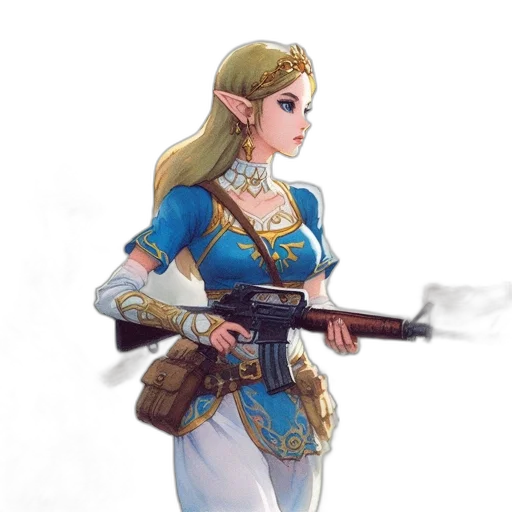 weapon, staff, sword, dress, concept art, fantasy art, comic book art, pixel art transparent PNG cut-out