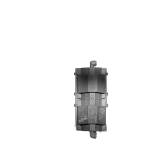 bottle, robot, weapon, crown, 3d render, black, white, photo transparent PNG cut-out