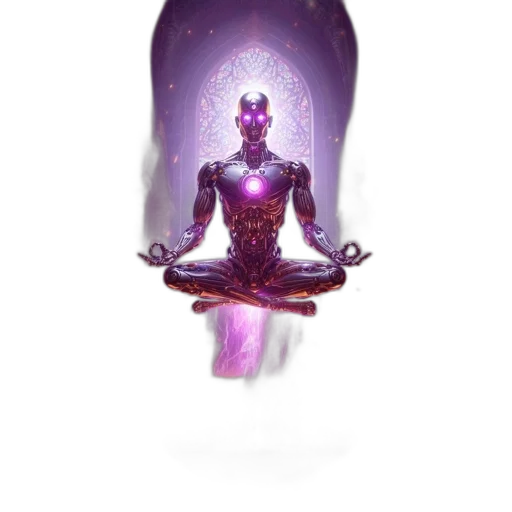 jewelry, robot, staff, sword, concept art, 3d render, fantasy art, pixel art transparent PNG cut-out