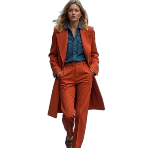 jacket, red, earth tones, colorful transparent PNG cut-out