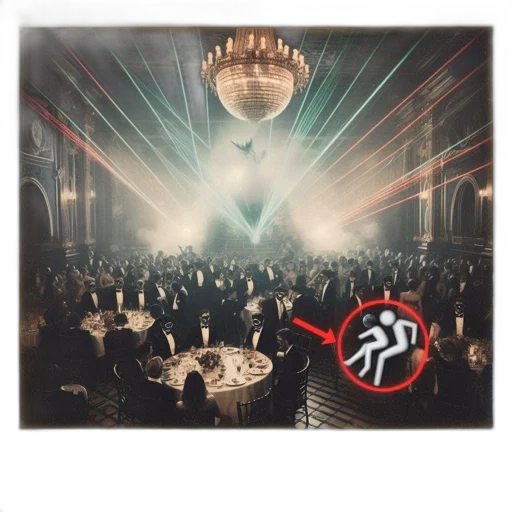 staff, umbrella, mask, jacket, concept art, outer space, fire, vintage transparent PNG cut-out