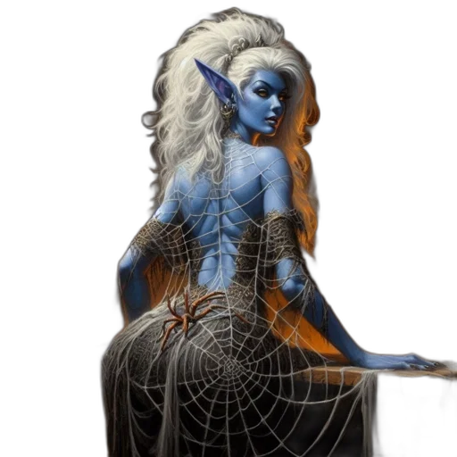 creature, jewelry, fantasy art, concept art, pixel art, comic book art, blue, mystic transparent PNG cut-out