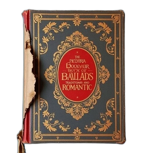 cover, book, titled, pictorial, ballads, traditional, romantic, red transparent PNG cut-out