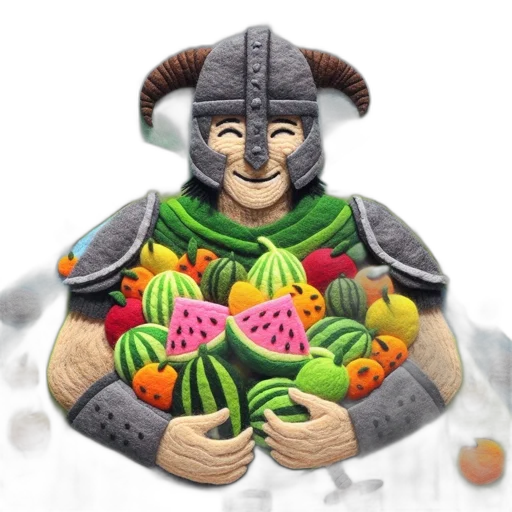 food, mask, fantasy art, concept art, pixel art, 3d render, anthropomorphic, figure transparent PNG cut-out