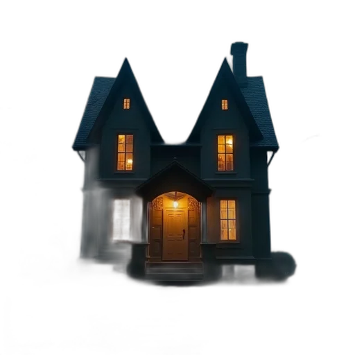 furniture, building, 3d render, concept art, photorealistic, pixel art, night, fog transparent PNG cut-out