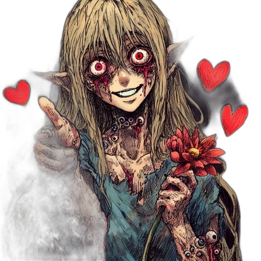 face, creature, mask, pixel art, concept art, anime, fantasy art, animated transparent PNG cut-out