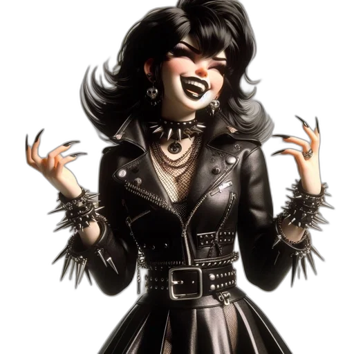 comic book art, concept art, cartoon, fantasy art, dark, gothic-styled, character, black transparent PNG cut-out
