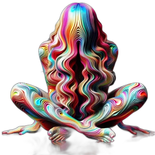 hair, dress, creature, mask, fantasy art, 3d render, concept art, photorealistic transparent PNG cut-out