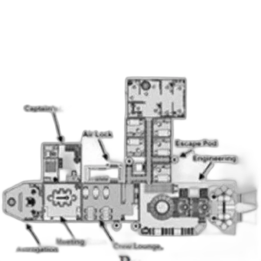 robot, furniture, weapon, staff, concept art, outer space, detailed, floor transparent PNG cut-out