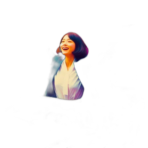 jacket, staff, 3d render, pixel art, woman, exudes, joy, while transparent PNG cut-out