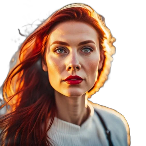 face, crown, hair, photorealistic, comic book art, concept art, pixel art, fire transparent PNG cut-out