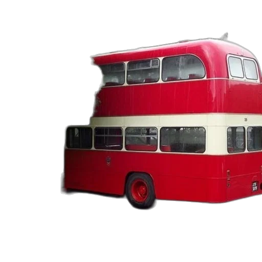 car, 3d render, photorealistic, concept art, red, double, decker, bus transparent PNG cut-out