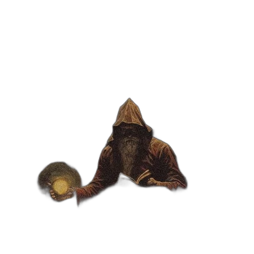 hat, staff, mask, creature transparent PNG cut-out
