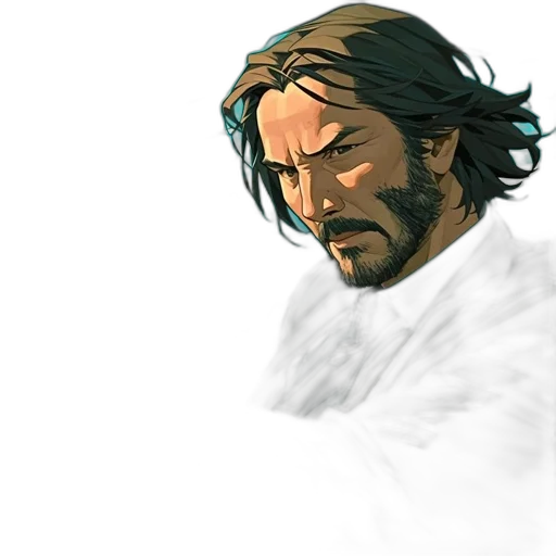 face, sword, hair, weapon, concept art, comic book art, watercolor, fantasy art transparent PNG cut-out