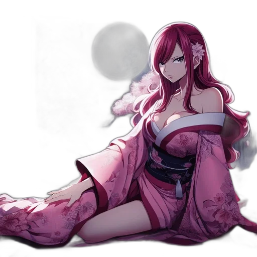 dress, concept art, fantasy art, anime, watercolor, fire, red, dark transparent PNG cut-out